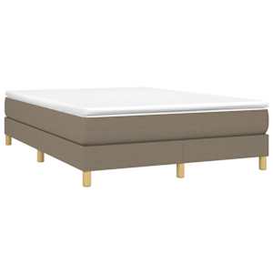 Box spring postel s matrací taupe 140x190 cm textil - obrázek 3