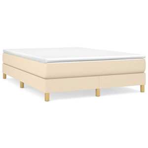 Box spring postel s matrací krémová 140x190 cm textil - obrázek 2