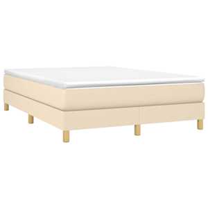 Box spring postel s matrací krémová 140x190 cm textil - obrázek 3
