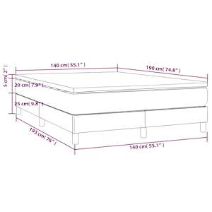 Box spring postel s matrací krémová 140x190 cm textil - obrázek 10
