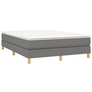 Box spring postel s matrací tmavě šedá 140x200 cm textil - obrázek 3