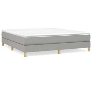 Box spring postel s matrací světle šedá 160 x 200 cm textil - obrázek 2