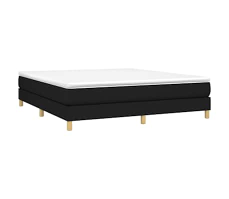 vidaXL Krevet s oprugama i madracem crni 160x200 cm od tkanine
