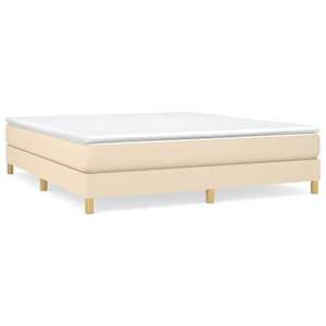 Box spring postel s matrací krémová 160x200 cm textil - obrázek 2