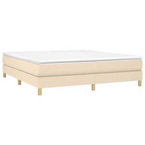 Box spring postel s matrací krémová 160x200 cm textil - obrázek 3