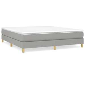 Box spring postel s matrací světle šedá 180 x 200 cm textil - obrázek 2