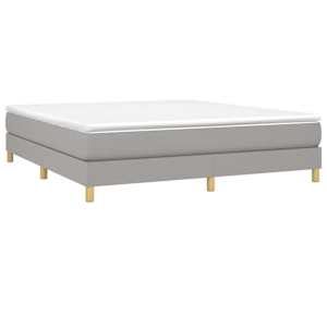 Box spring postel s matrací světle šedá 180 x 200 cm textil - obrázek 3