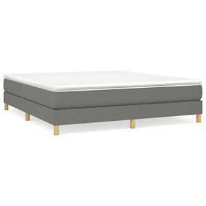 Box spring postel s matrací tmavě šedá 180x200 cm textil - obrázek 2