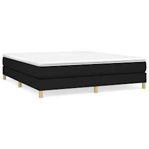 Box spring postel s matrací černá 180x200 cm textil - obrázek 2