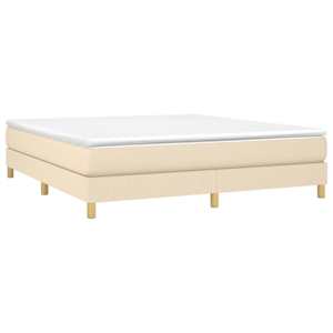 Box spring postel s matrací krémová 180x200 cm textil - obrázek 3