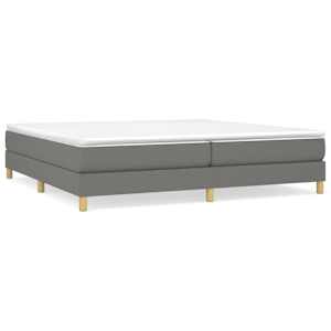 Box spring postel s matrací tmavě šedá 200x200 cm textil - obrázek 2