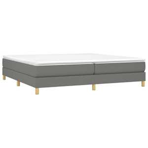 Box spring postel s matrací tmavě šedá 200x200 cm textil - obrázek 3