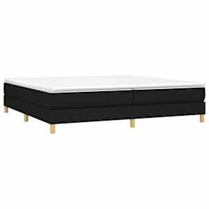 Box spring postel s matrací černá 200x200 cm textil - obrázek 3