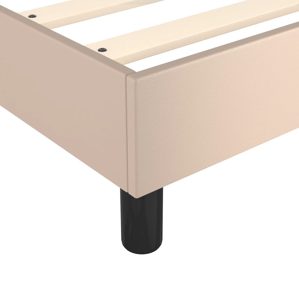 Box spring postel s matrací cappuccino 80 x 200 cm umělá kůže