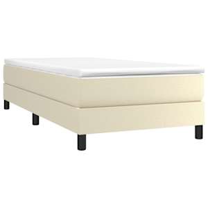 Box spring postel s matrací krémová 90x190 cm umělá kůže - obrázek 3