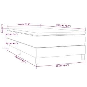 Box spring postel s matrací bílá 90x200 cm umělá kůže - obrázek 10