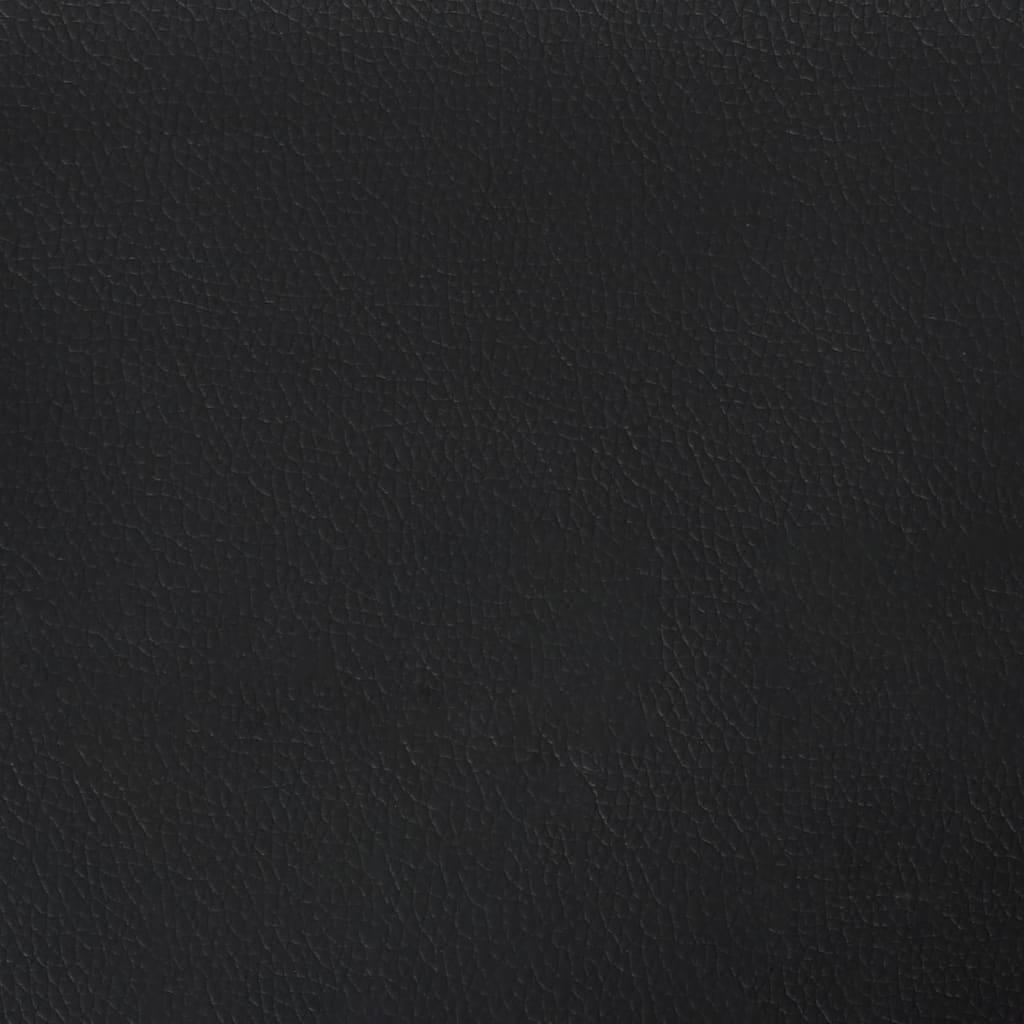 Pat box spring cu saltea, negru, 100x200 cm, piele ecologică