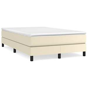 Box spring postel s matrací krémová 120x200 cm umělá kůže - obrázek 2