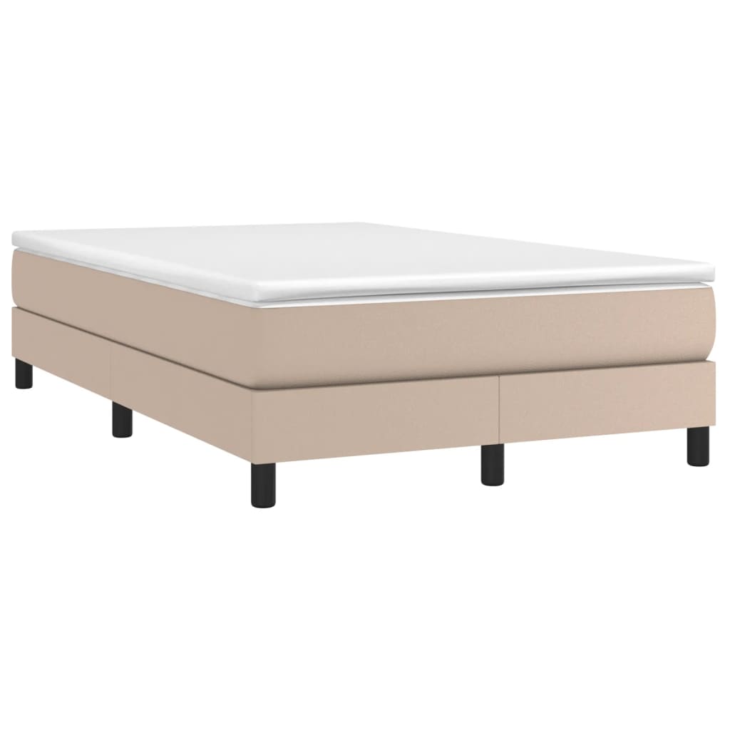 Box spring postel s matrací cappuccino 120x200 cm umělá kůže