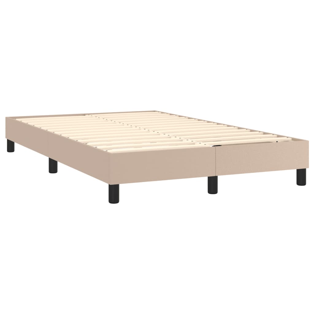 Box spring postel s matrací cappuccino 120x200 cm umělá kůže