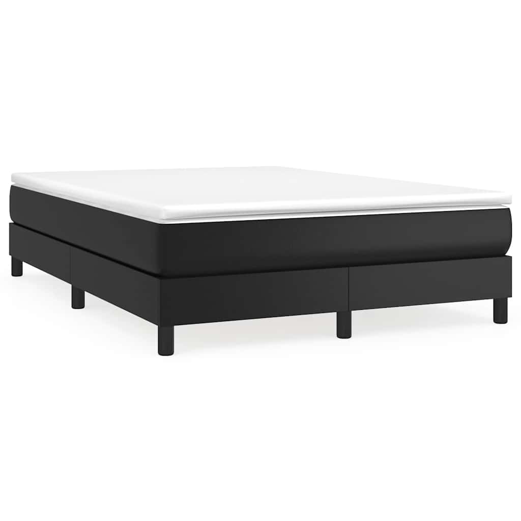 vidaXL Boxspring met matras kunstleer zwart 140x190 cm, foto 3