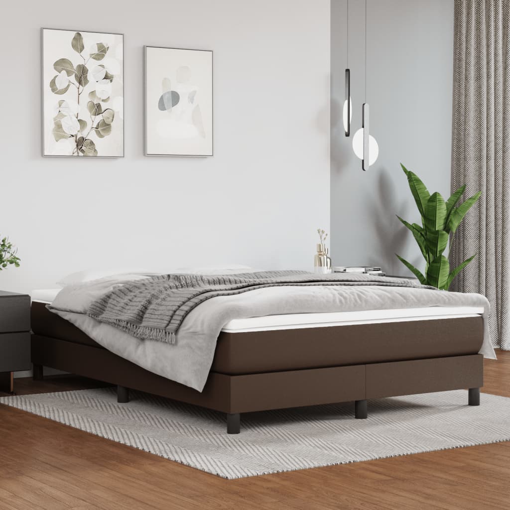  ΚΡΕΒΑΤΙ BOXSPRING ΜΕ ΣΤΡΩΜΑ ΚΑΦΕ 140X190ΕΚ. ΑΠΟ ΣΥΝΘΕΤΙΚΟ ΔΕΡΜΑ V-3144258