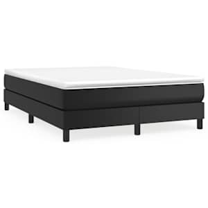 Box spring postel s matrací černá 140x200 cm umělá kůže - obrázek 2