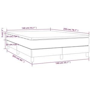 Box spring postel s matrací černá 140x200 cm umělá kůže - obrázek 10
