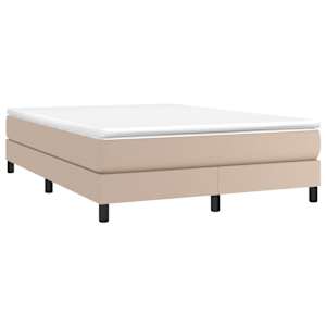 vidaXL Sommier &agrave; lattes de lit avec matelas Cappuccino 140x200 cm