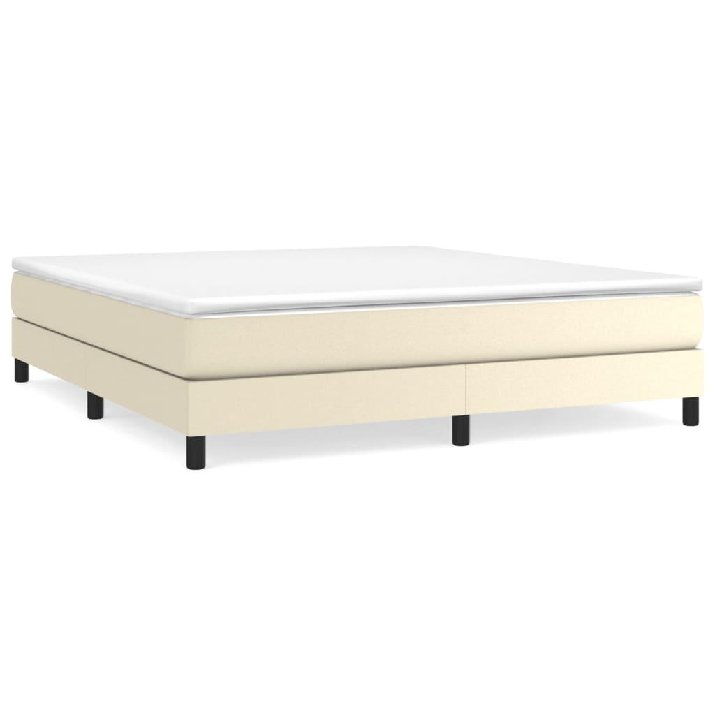 E-shop vidaXL Boxspring posteľ s matracom krémová 180x200 cm umelá koža