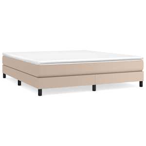 Box spring postel s matrací cappuccino 180 x 200 cm umělá kůže - obrázek 2