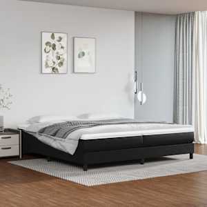 Box spring postel s matrací černá 200x200 cm umělá kůže - obrázek 1