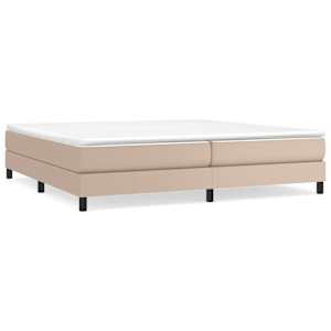 Box spring postel s matrací cappuccino 200 x 200 cm umělá kůže - obrázek 2