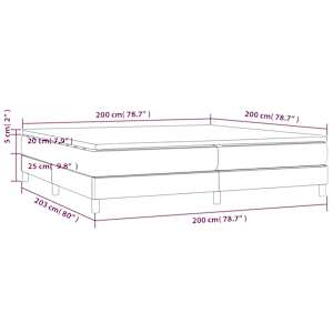 Box spring postel s matrací cappuccino 200 x 200 cm umělá kůže - obrázek 10