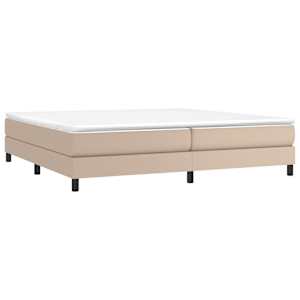 vidaXL Box spring postel s matrac&iacute; cappuccino 200 x 200 cm uměl&aacute; kůže
