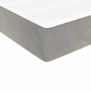Box spring postel s matrací světle šedá 90x190 cm samet - obrázek 8