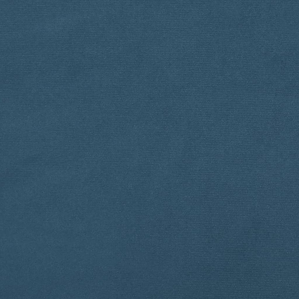 Pat box spring cu saltea, albastru închis, 90x200 cm, catifea