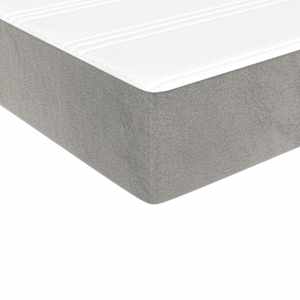 Box spring postel s matrací světle šedá 100x200 cm samet - obrázek 8
