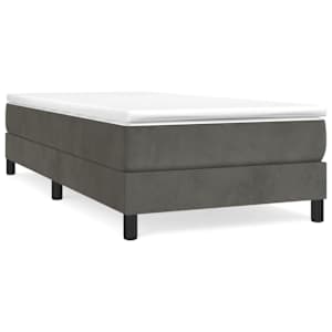 Box spring postel s matrací tmavě šedá 100x200 cm samet - obrázek 2