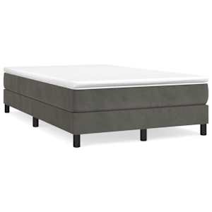 Box spring postel s matrací tmavě šedá 120 x 200 cm samet - obrázek 2