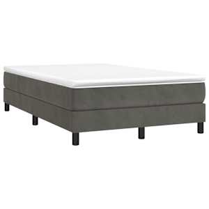 Box spring postel s matrací tmavě šedá 120 x 200 cm samet - obrázek 3