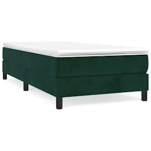 Box spring postel s matrací tmavě zelená 120 x 200 cm samet - obrázek 2