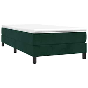 Box spring postel s matrací tmavě zelená 120 x 200 cm samet - obrázek 3