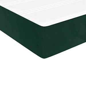 Box spring postel s matrací tmavě zelená 120 x 200 cm samet - obrázek 8
