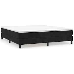 Box spring postel s matrací černá 160x200 cm samet - obrázek 2