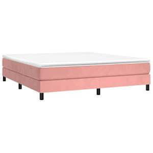Box spring postel s matrací růžová 160x200 cm samet - obrázek 3