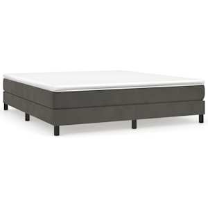 Box spring postel s matrací tmavě šedá 180x200 cm samet - obrázek 2