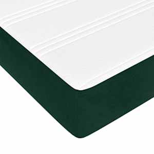 Box spring postel s matrací tmavě zelená 180x200 cm samet - obrázek 8