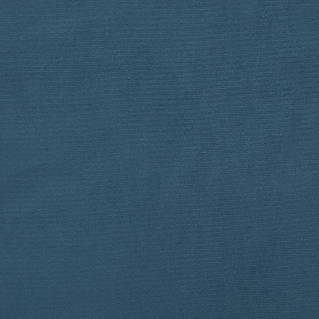 Pat box spring cu saltea, albastru închis, 180x200 cm, catifea