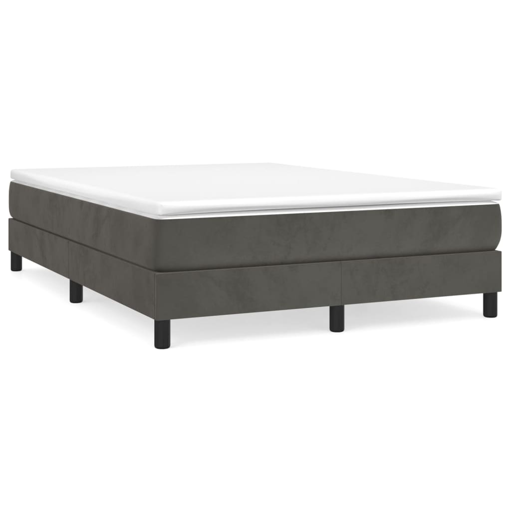 VidaXL Sommier à Lattes De Lit Matelas Gris Foncé 152x203 Cm Velours